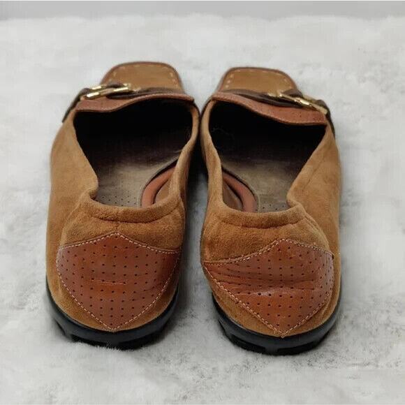 Cole Haan Tan suede Square Toe Flats Size US 5.5 - Picture 4 of 7